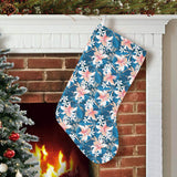 Hibiscus Pattern Print Design 02 Christmas Stocking