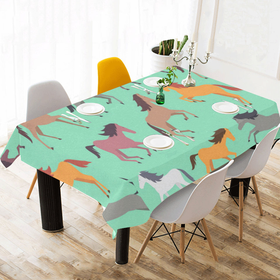 Colorful horses pattern Tablecloth