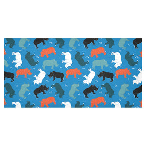 Colorful rhino pattern Tablecloth