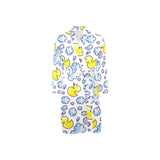 Duck Pattern Print Design 01 Men's Long Sleeve Belted Night Robe