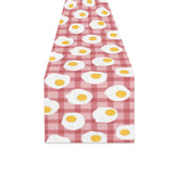 Fried Eggs Pattern Print Design 03 Table Runner