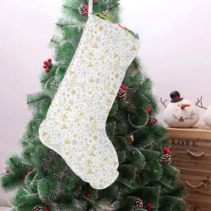 Christmas tree Christmas element Silver gold patte Christmas Stocking