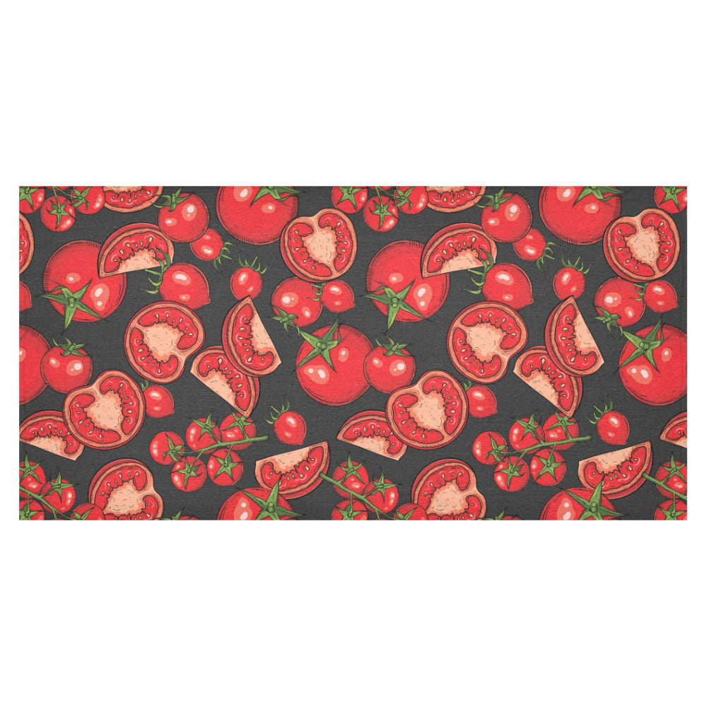 Tomato black background Tablecloth