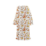 Giraffe Pattern Print Design 04 Blanket Robe with Sleeves