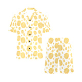 Potato Chips Pattern Print Design 03 Men's V-Neck Short Pajama Set