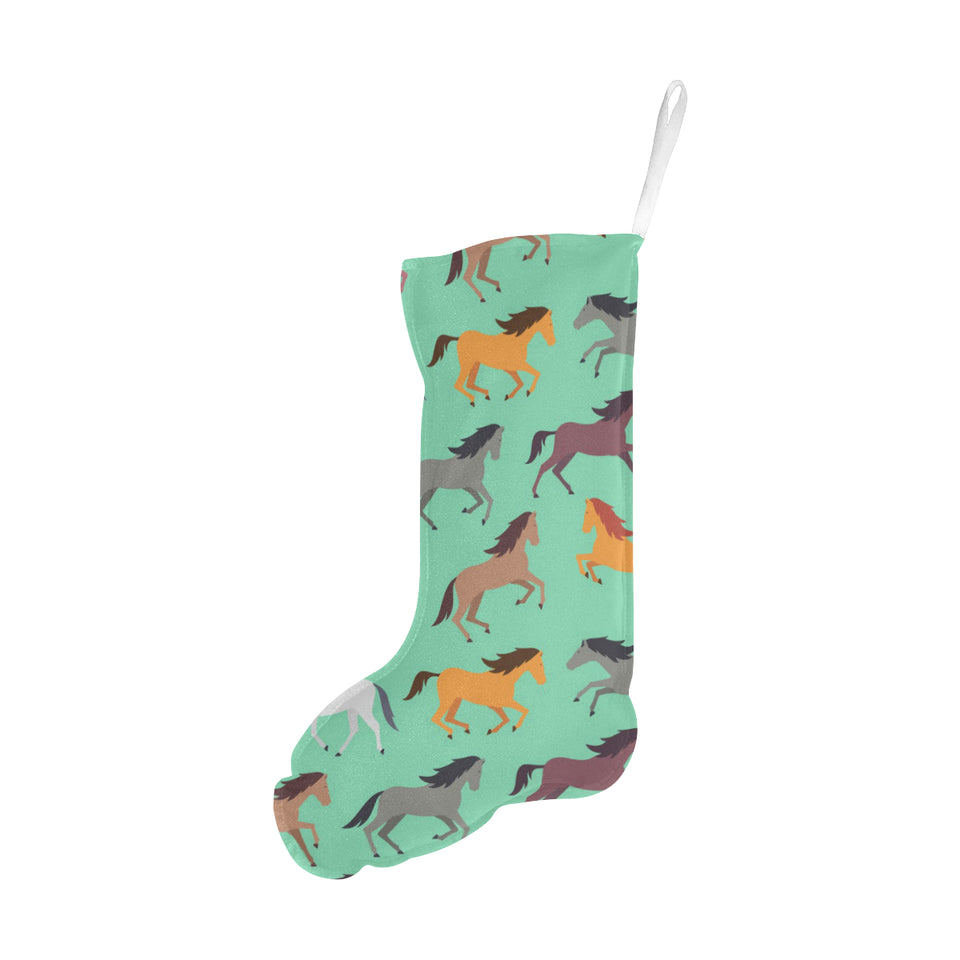 Colorful horses pattern Christmas Stocking