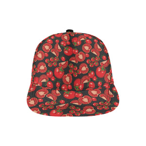 Tomato black background All Over Print Snapback Cap