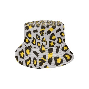 Gray Leopard print pattern Unisex Bucket Hat