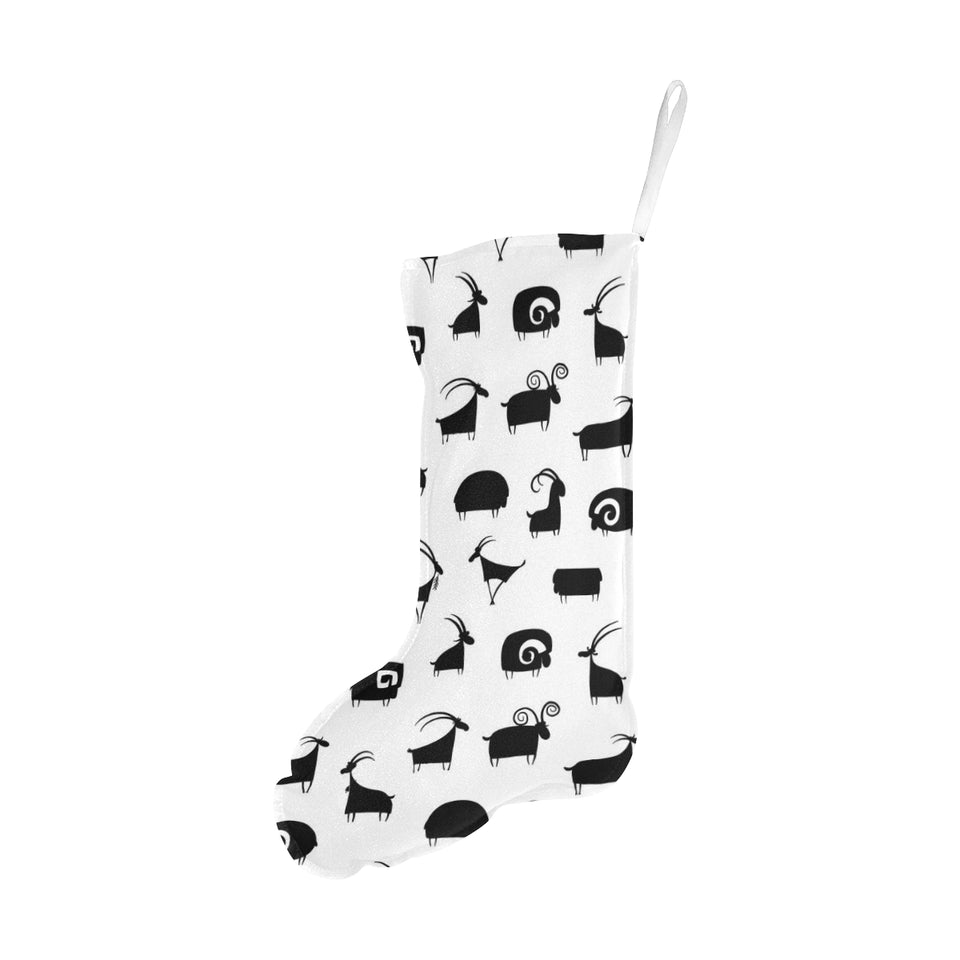 Goat ram pattern Christmas Stocking