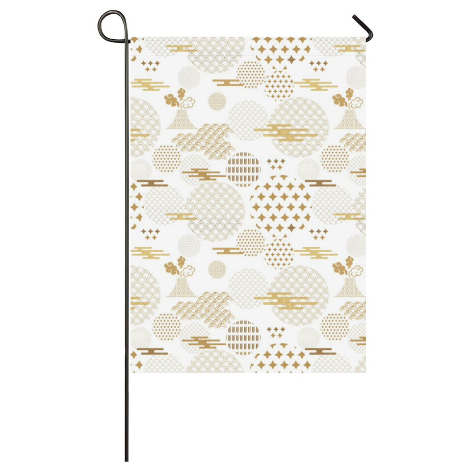 Beautiful gold japanese pattern House Flag Garden Flag