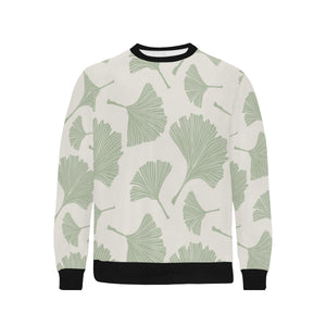Ginkgo leaves pattern Men's Crew Neck Sweatshirt