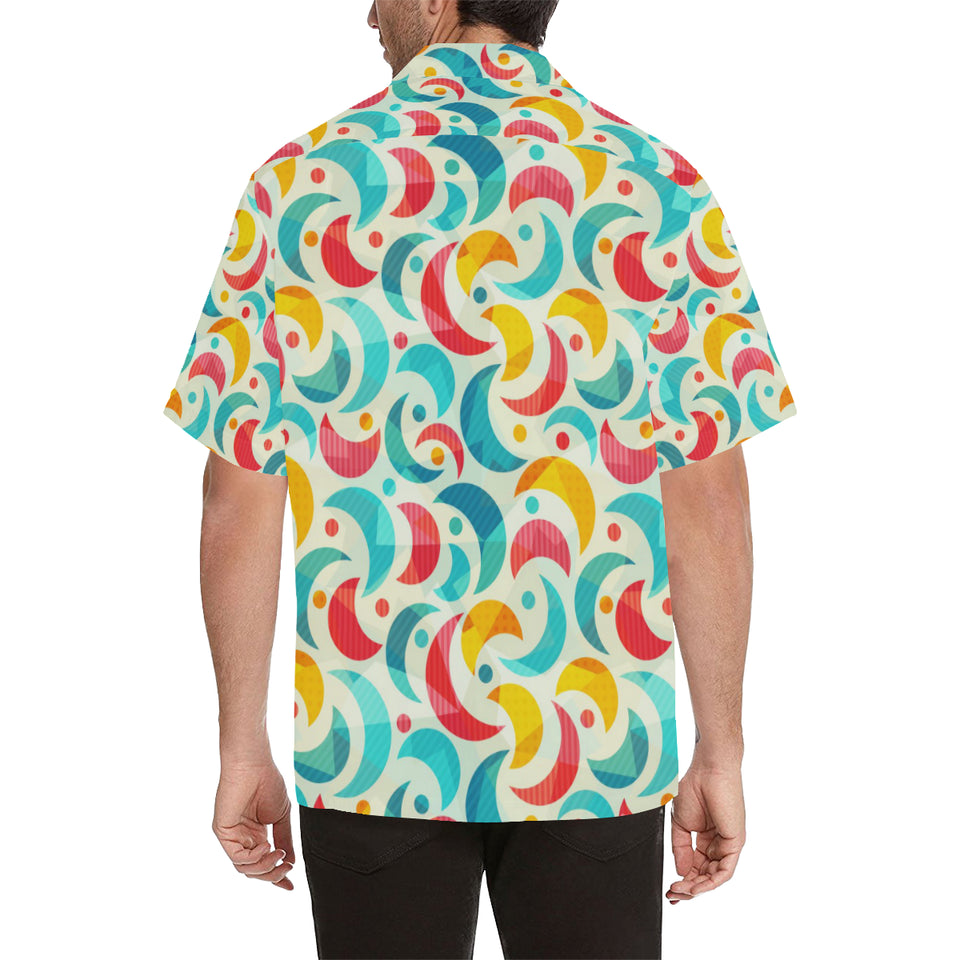 Colorful moon pattern Men's All Over Print Hawaiian Shirt