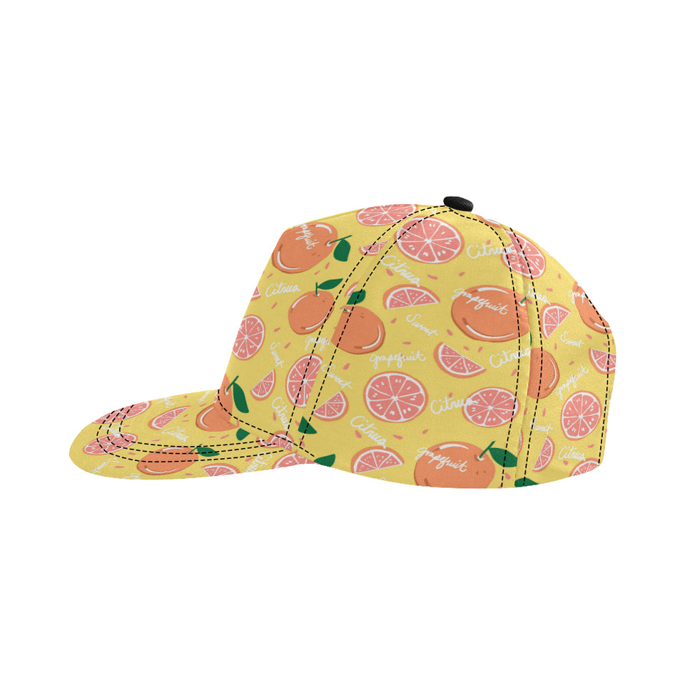 Grapefruit yellow background All Over Print Snapback Cap