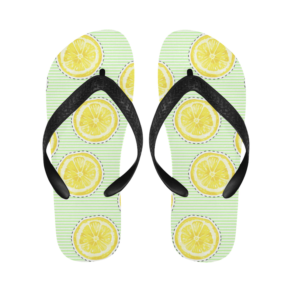 slice of lemon pattern Unisex Flip Flops