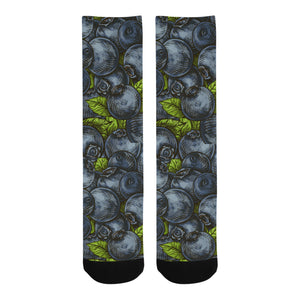 blueberry pattern Crew Socks
