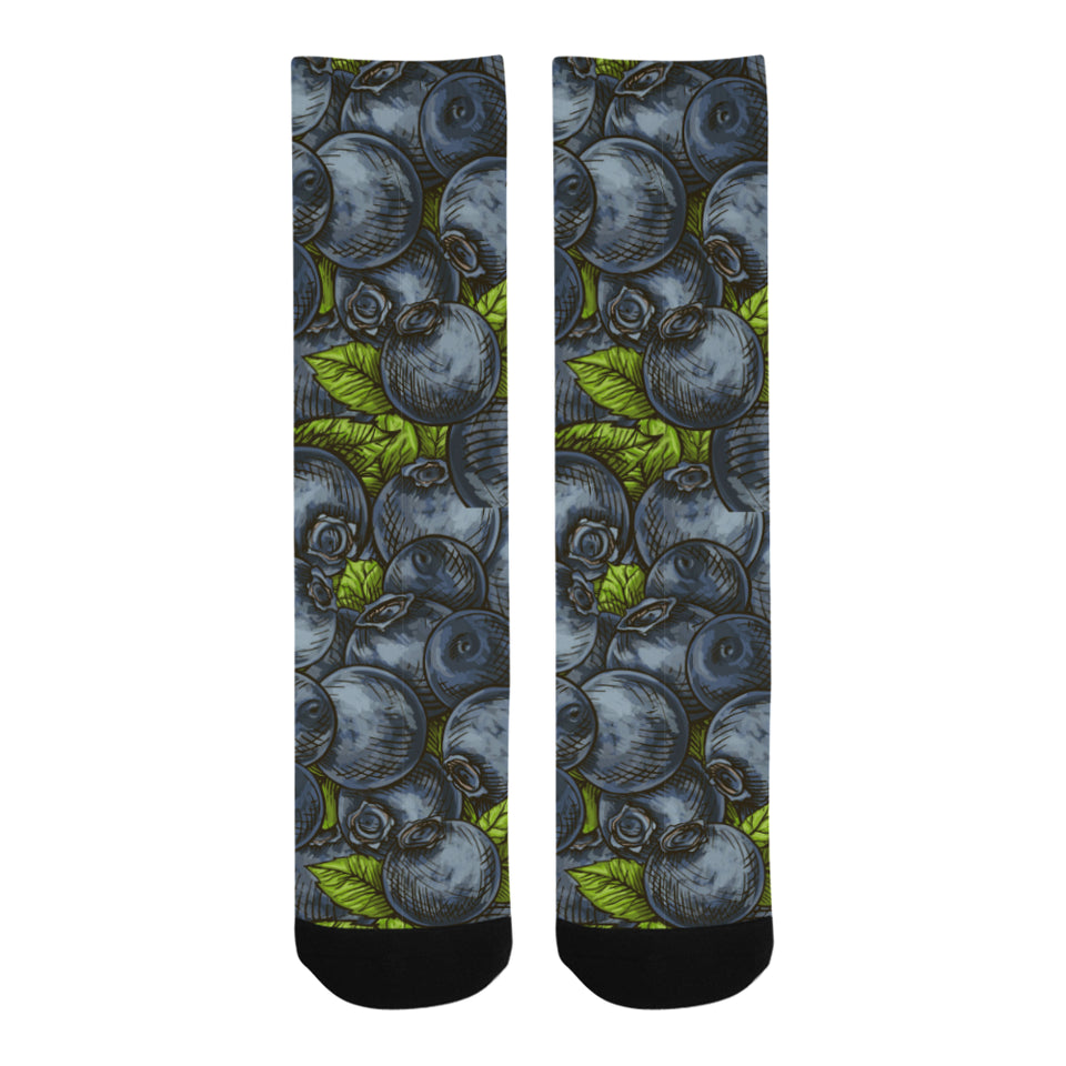 blueberry pattern Crew Socks