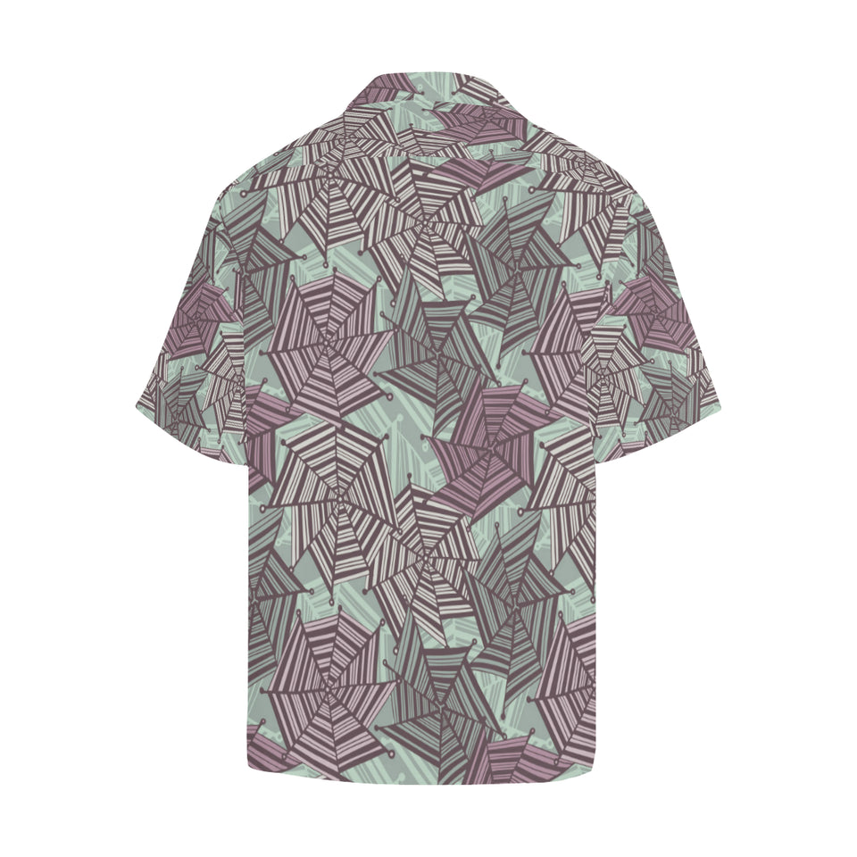 Spider web cobweb design color pattern Men's All Over Print Hawaiian Shirt