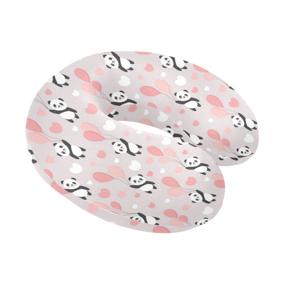 Cute panda ballon heart pattern U-Shaped Travel Neck Pillow