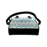 zigzag  chevron paint design pattern Shoulder Handbag