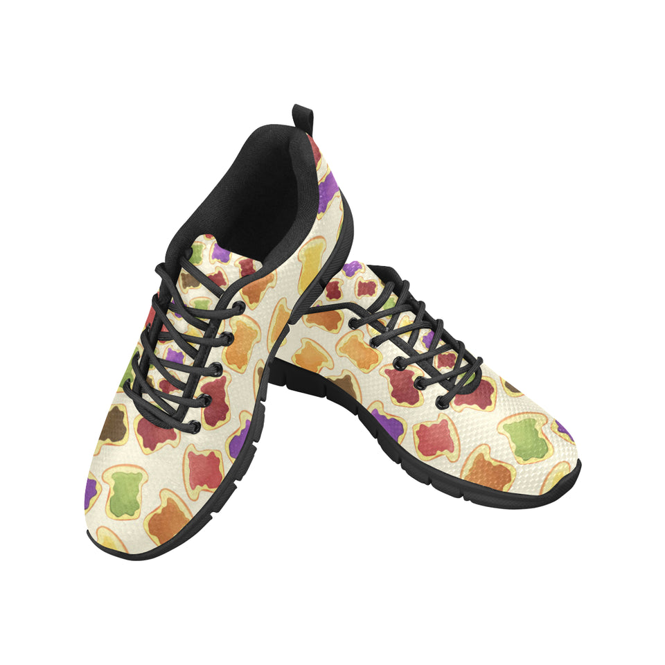 Bread Toast Pattern Print Design 02 Men's Breathable Sneakers ( Model 055)