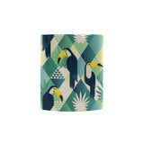 Toucan tropical leaves design pattern Morphing Mug Heat Changing Mug