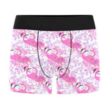 Pink flamingo flower pattern Men's All Over Print Boxer Briefs Men's Underwear