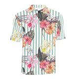 Colorful orchid flower pattern Men's All Over Print Polo Shirt