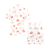 Sushi pattern Men's V-Neck Short Pajama Set