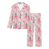 Octopus winter hat garland Fish candy Seaweed Cora Women's Long Pajama Set