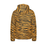 Bengal tigers skin print pattern background Kids' Boys' Girls' Padded Hooded Jacket