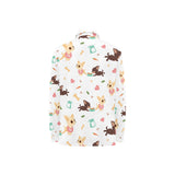 Cute Chihuahua puppie pattern Women's Long Sleeve Polo Shirt