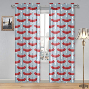 Sausage Pattern Print Design 02 Gauze Curtain