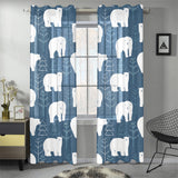polar bear mother her child pattern Gauze Curtain