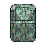Colorful parrot exotic flower leaves Car Seat Back Organizer