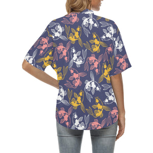 Koi Fish Carp Fish pattern Women's All Over Print Hawaiian Shirt