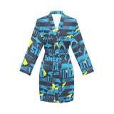 Shark dangerous Women's Long Sleeve Belted Night Robe