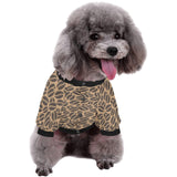 Coffee bean on brown background All Over Print Pet Dog Round Neck Fuzzy Shirt