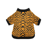 Bengal tigers skin print pattern All Over Print Pet Dog Round Neck Fuzzy Shirt