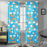 Rainbows Sky Clouds Pattern Gauze Curtain