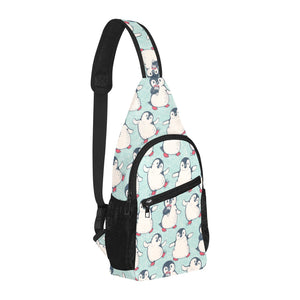 Cute Penguin pattern All Over Print Chest Bag