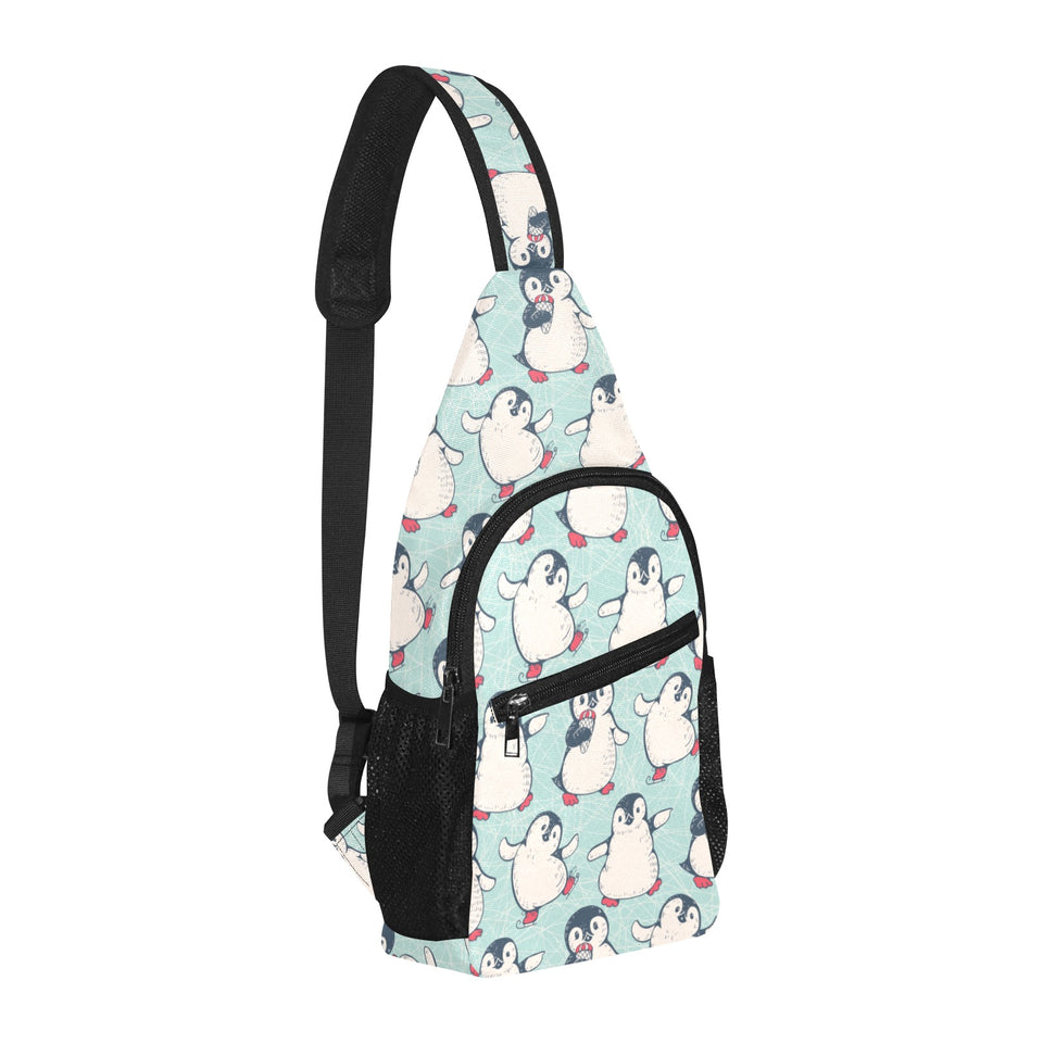 Cute Penguin pattern All Over Print Chest Bag