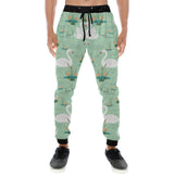 White swan lake pattern Unisex Casual Sweatpants