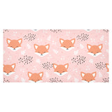 Cute fox pattern pink background Tablecloth