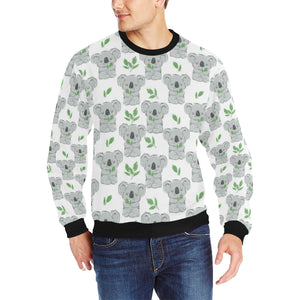 Hand drawn Koala leaves pattern Men's Crew Neck Sweatshirt