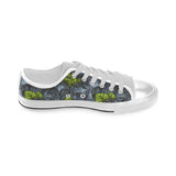blueberry pattern Men's Low Top Shoes White