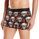 Red snake skull pattern Men's All Over Print Boxer Briefs Men's Underwear