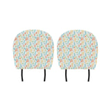 Coral Reef Pattern Print Design 02 Car Headrest Cover