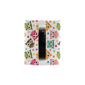 Color cute owl pattern Morphing Mug Heat Changing Mug