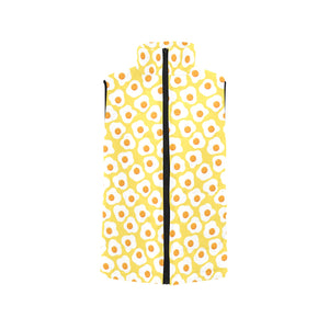 Fried Eggs Pattern Print Design 05 Women's Padded Vest