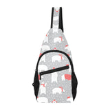 Cute polar bear christmas snow pattern All Over Print Chest Bag